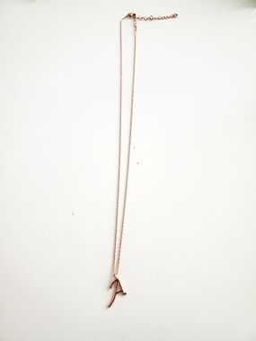 Rose Gold Initial 'A' Pendant Necklace - Women Jewelry